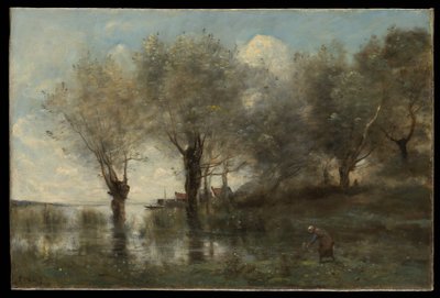 Un estanque en Picardía de Jean Baptiste Camille Corot